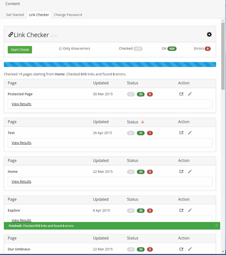 Umbraco Link Checker
