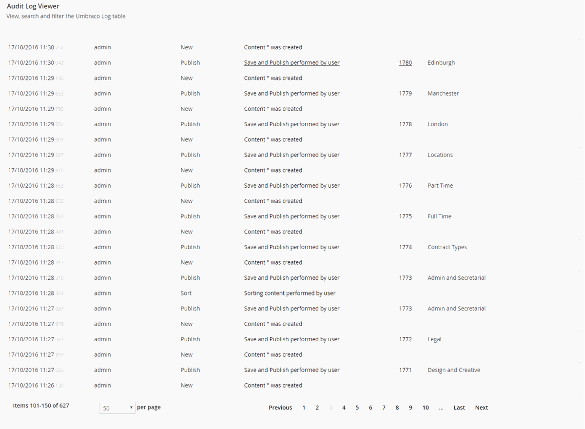 Pagination